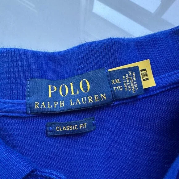 Ralph Lauren | Bear Polo Shirt | XXL | Classic Fit | Royal Blue | 100% Cotton - Picture 6 of 16